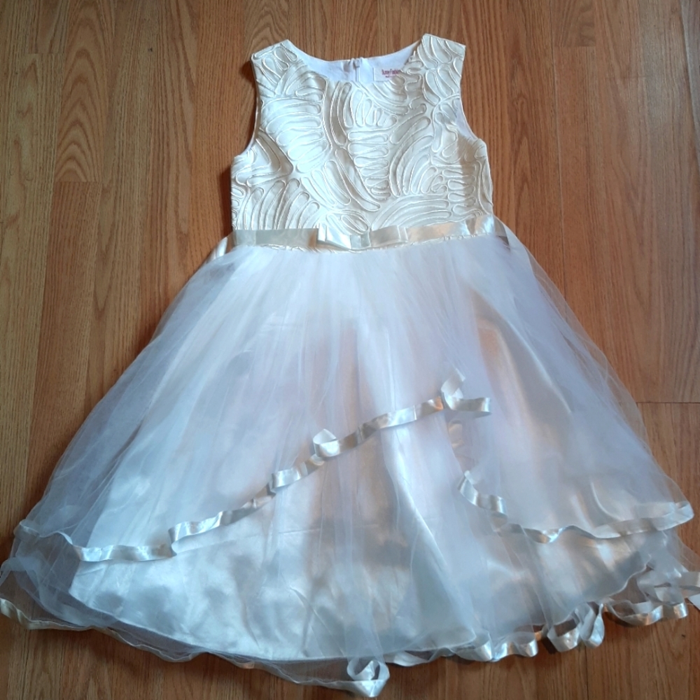 Sunny Fashion Sleeveless Formal Flower Girl Church Dress Size 10